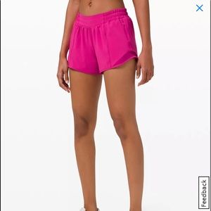 Hotty hot ripened raspberry lululemon shorts NWT
